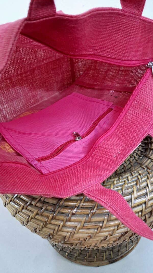 Jute bag pink